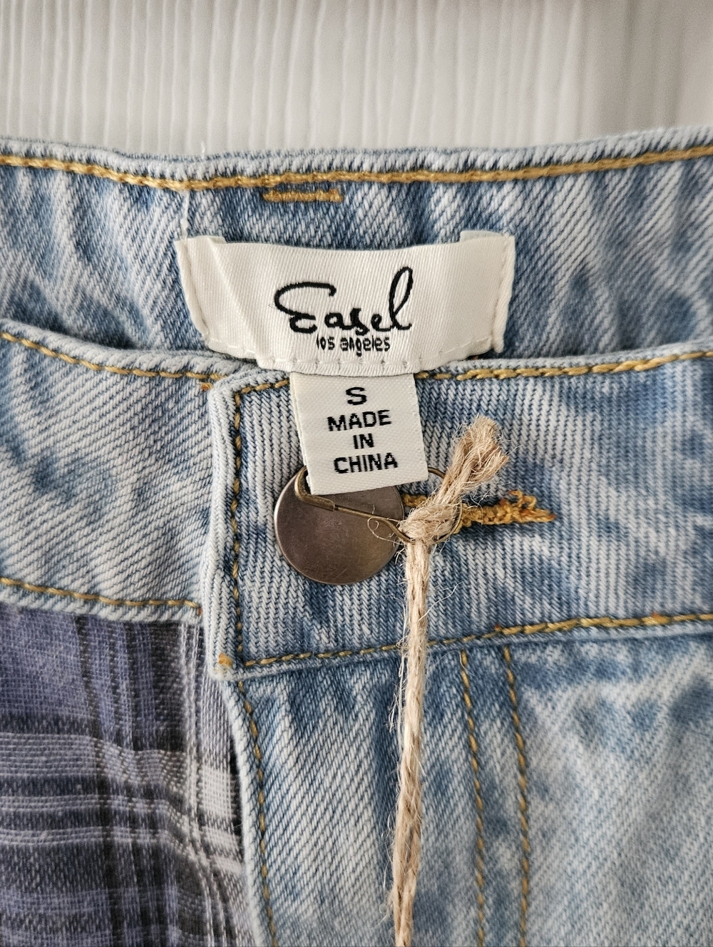 easel Winnie denim patchwork Mini Skirt - Picture 7 of 10